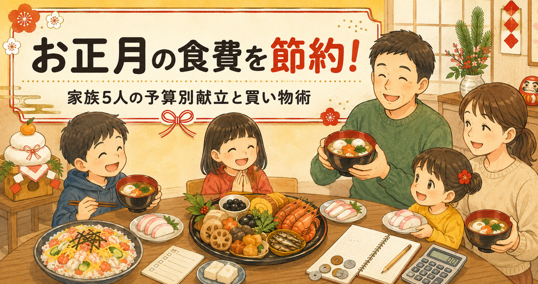 お正月の食費を節約！家族5人の予算別献立と買い物術｜お正月の食費を節約する基本は「特別費」を先に決めることの解説画像2