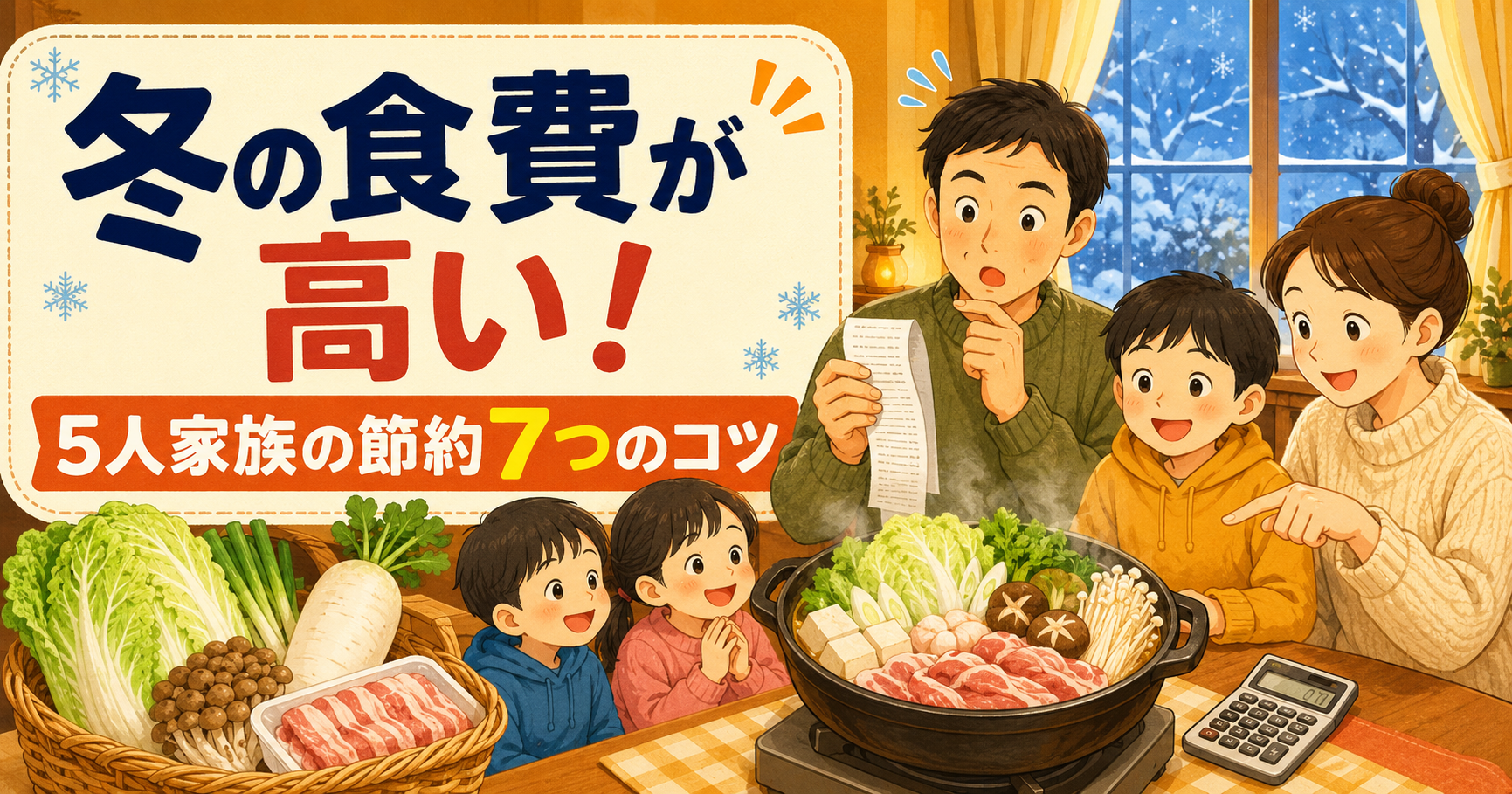 冬は食費が高いのはなぜ？5人家族の実測と節約7つのコツ｜冬に食費が高くなるのはなぜ？の解説画像2