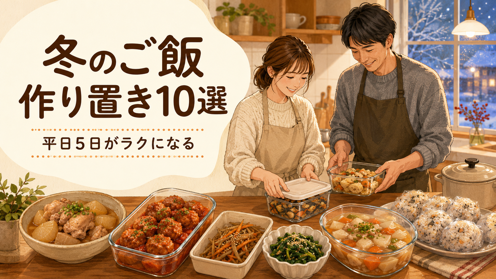 冬のご飯作り置き10選｜平日5日がラクになる献立と保存のコツ｜冬のご飯作り置きは「3種類」で考えるの解説画像
